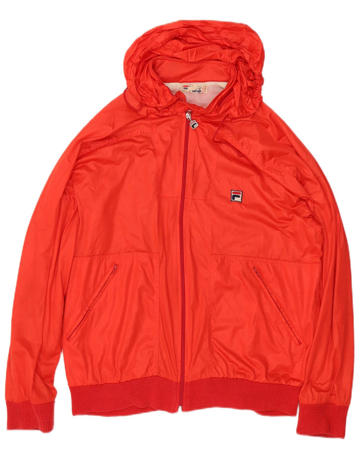 FILA Chaqueta cortavientos con capucha para hombre IT 52 XL Rojo