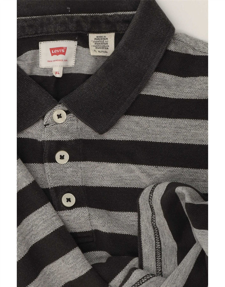 Levi's Polo Hombre XL Algodón Rayas Gris