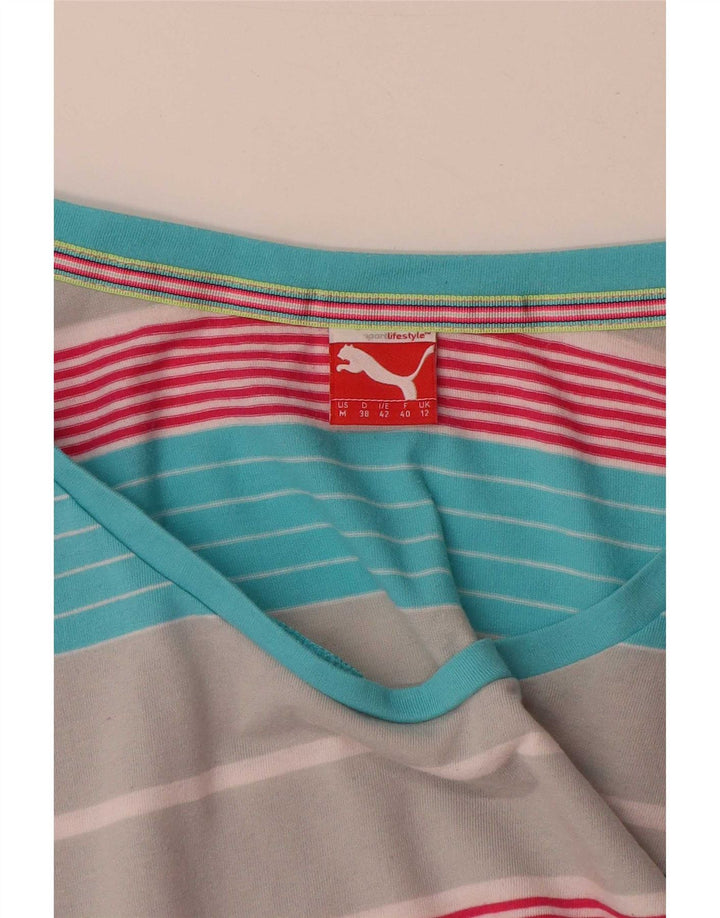 Puma Camiseta para Mujer Top UK 12 Medium Multicolor Rayas