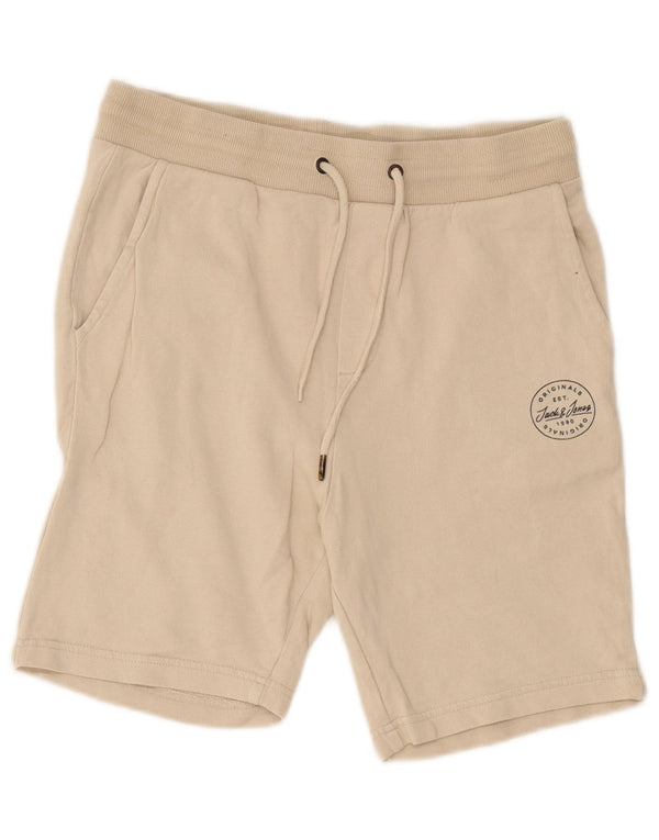 Jack & Jones Hombre Shorts Deportivos Small Algodón Beige
