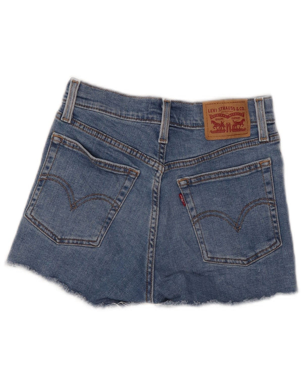 Levi's Pantalones cortos vaqueros desgastados de talle alto para mujer W25 XS Algodón azul
