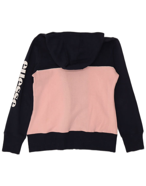Ellesse Suéter con capucha y cremallera para mujer UK 40 Medium Azul marino Colorblock