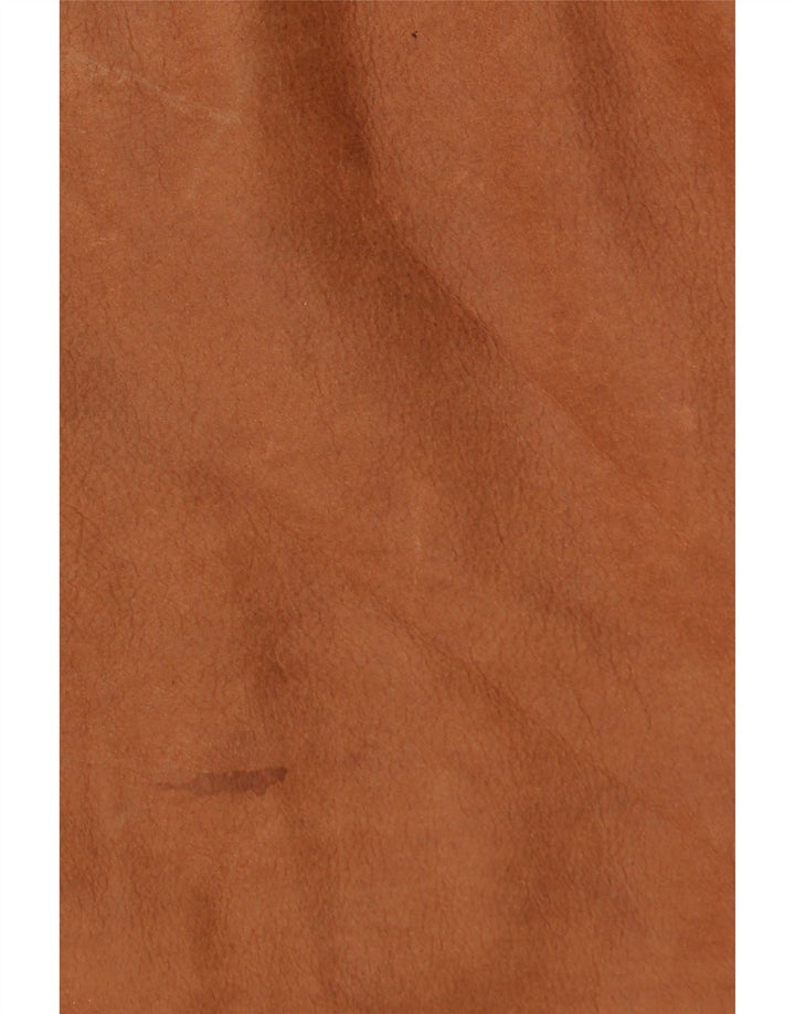 ANGELO LITRICO Chaleco de cuero para hombre 2XL Cuero marrón