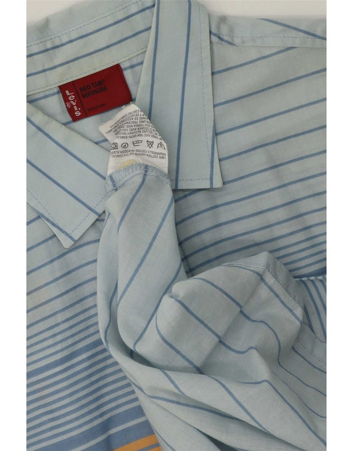Camisa Levi's Hombre Manga Corta Algodón Rayas Azul Medio