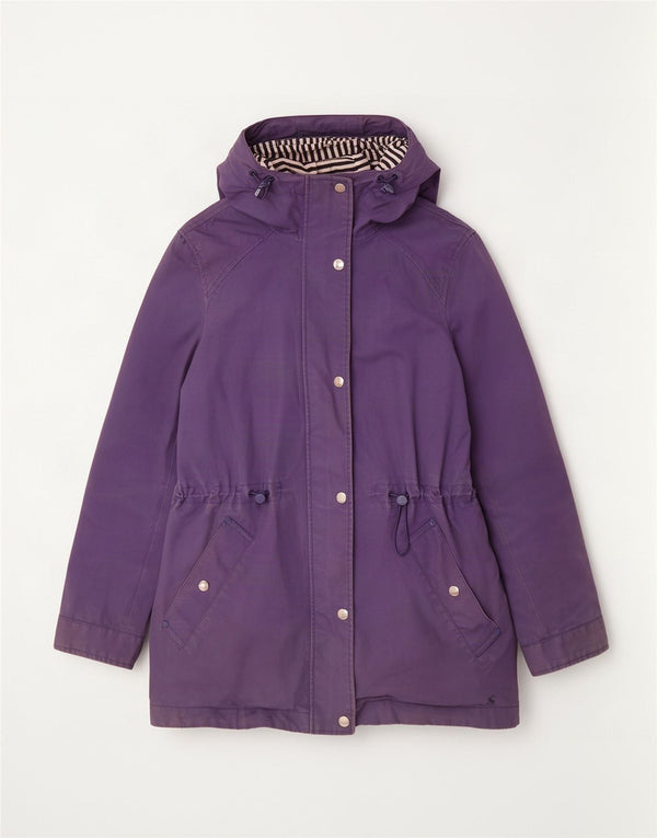 Chaqueta impermeable con capucha para mujer Joules UK 6 XS Algodón morado