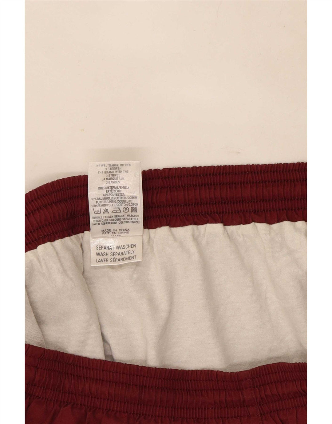 Adidas Pantalones cortos deportivos para mujer UK 44 Poliéster burdeos medio