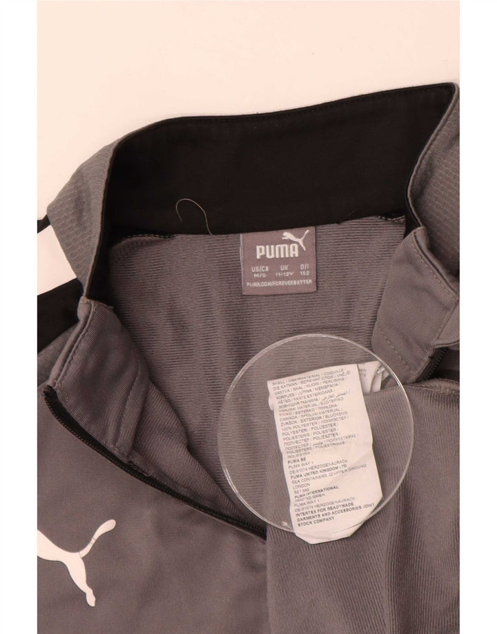 Puma - Camiseta de chándal para niño con gráfico, color gris, 11-12 años