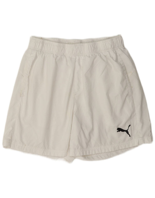 Puma - Pantalones cortos deportivos para hombre, talla grande, color blanco
