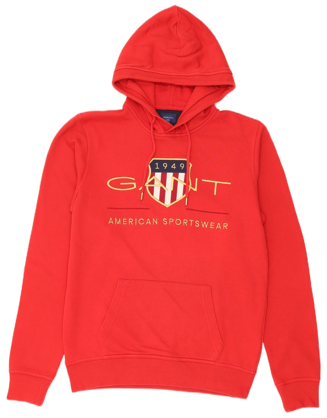 Gant Hombre Sudadera Con Capucha Gráfica Jersey De Algodón Rojo Medio