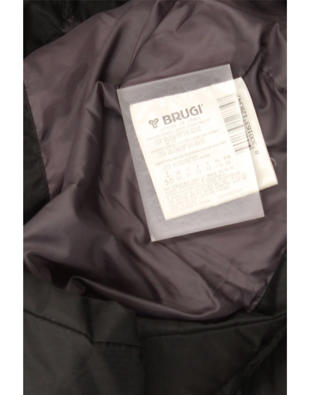 Brugi Chaqueta acolchada con capucha para hombre UK 40 Large Poliamida negra