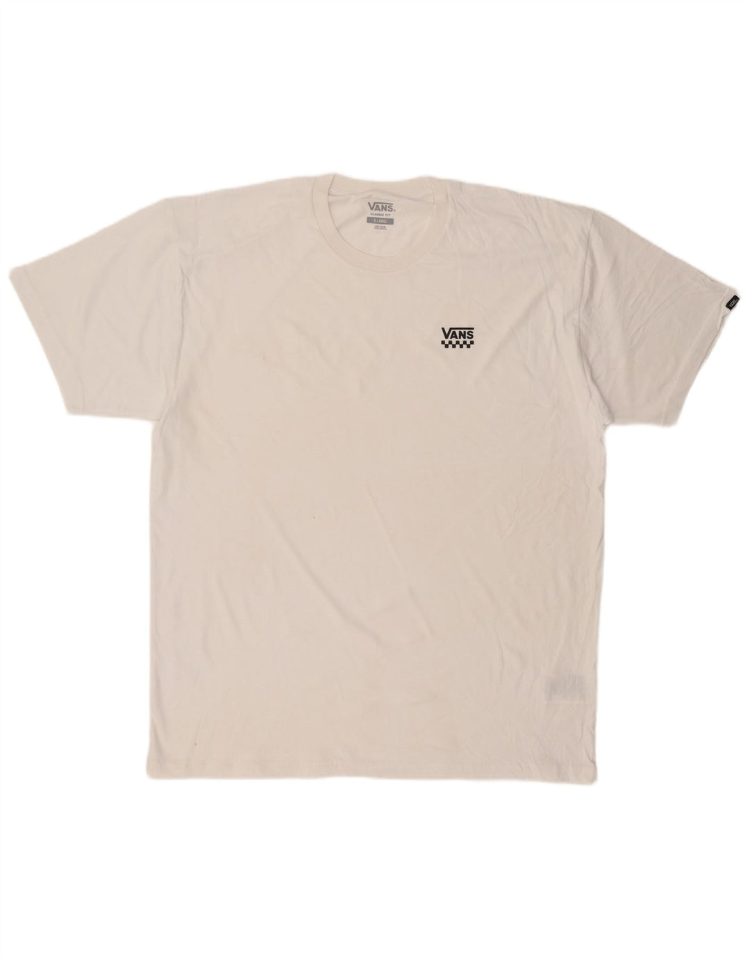 VANS Hombre Classic Fit Camiseta Top XL Blanco Algodón