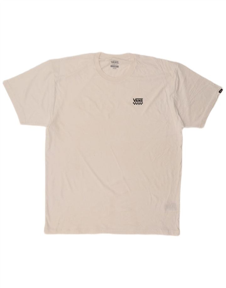 VANS Hombre Classic Fit Camiseta Top XL Blanco Algodón