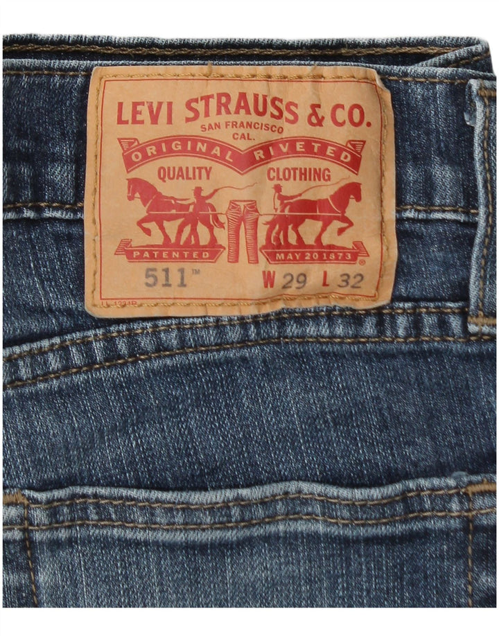 Levi's Hombre 511 Slim Jeans W29 L30 Algodón Azul