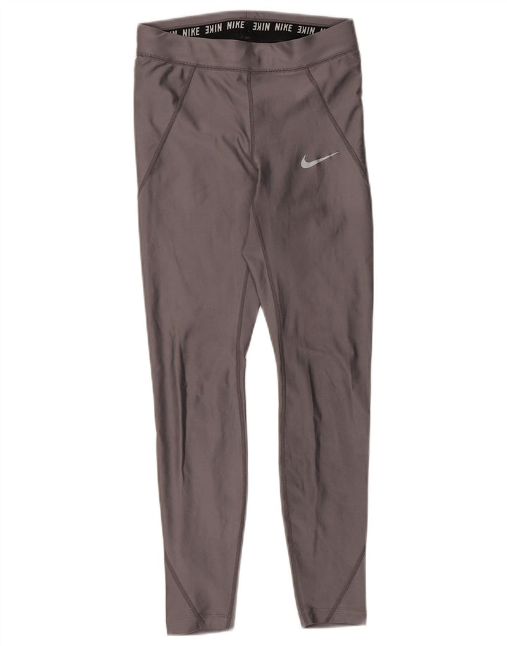 Leggings NIKE Dri Fit para mujer UK 6 XS Poliéster gris