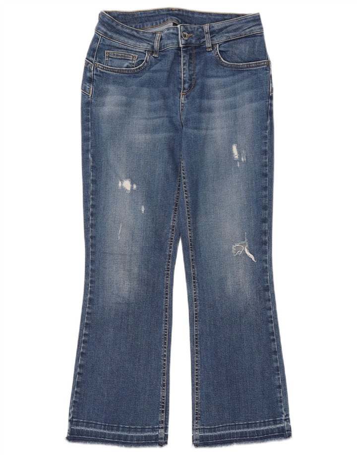Jeans Liu Jo Mujer Con Corte De Bota Desgastado W28 L25 Algodón Azul