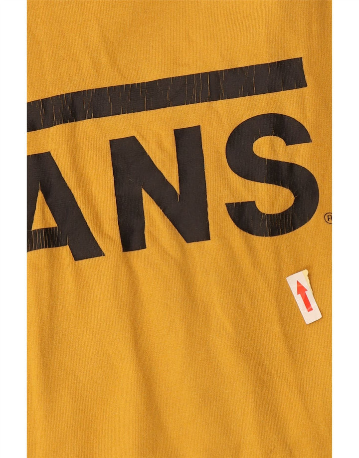 Vans Hombre Sudadera Con Capucha Gráfica Jersey Grande De Algodón Amarillo