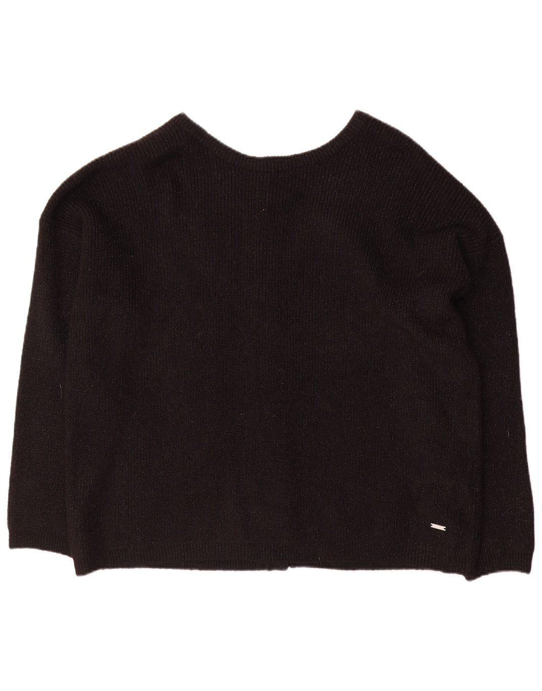 JOULES Suéter tipo cárdigan extragrande para mujer UK 40 XL Acrílico moteado negro