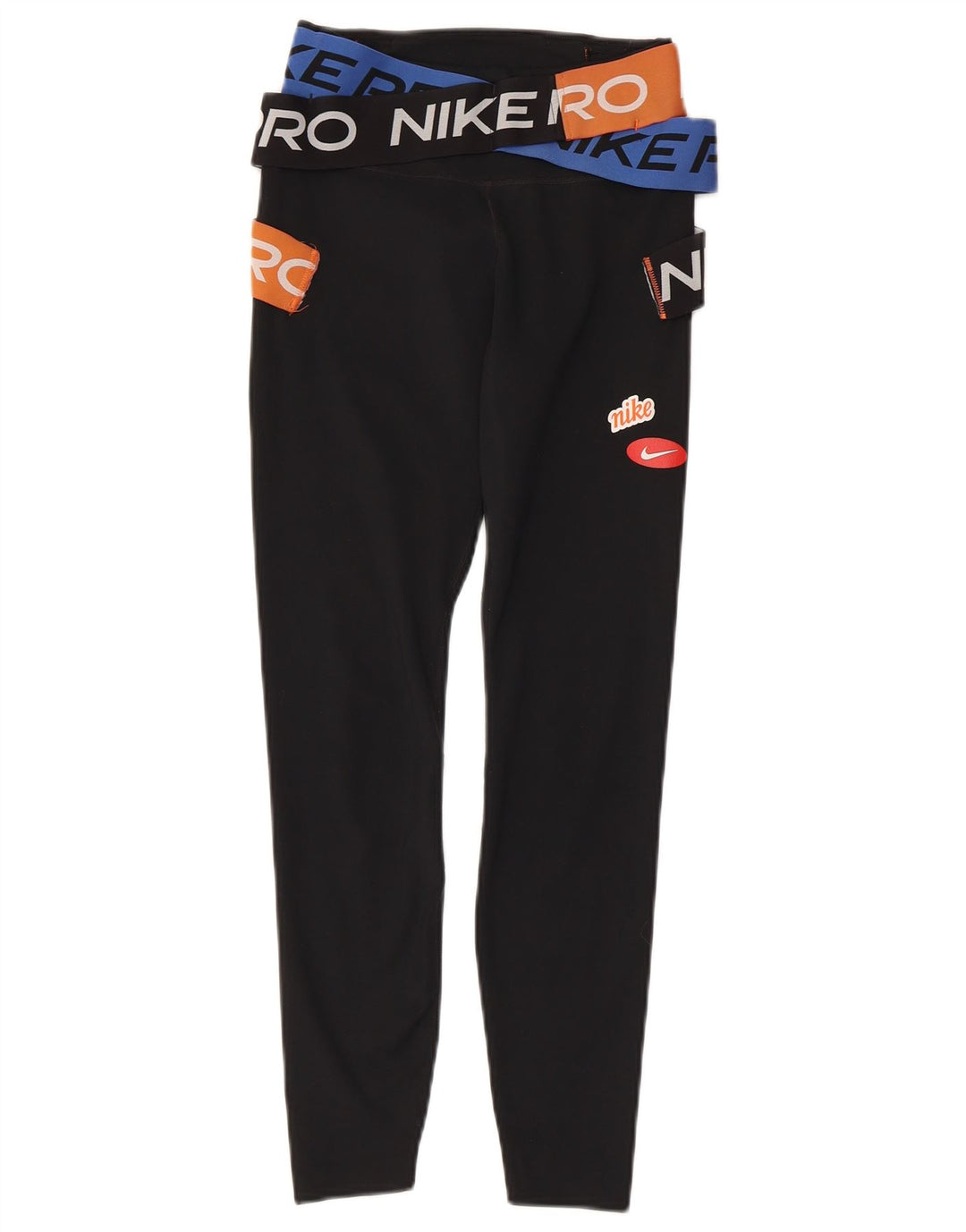 NIKE Leggings gráficos Dri Fit para mujer UK 4 XS Poliéster negro