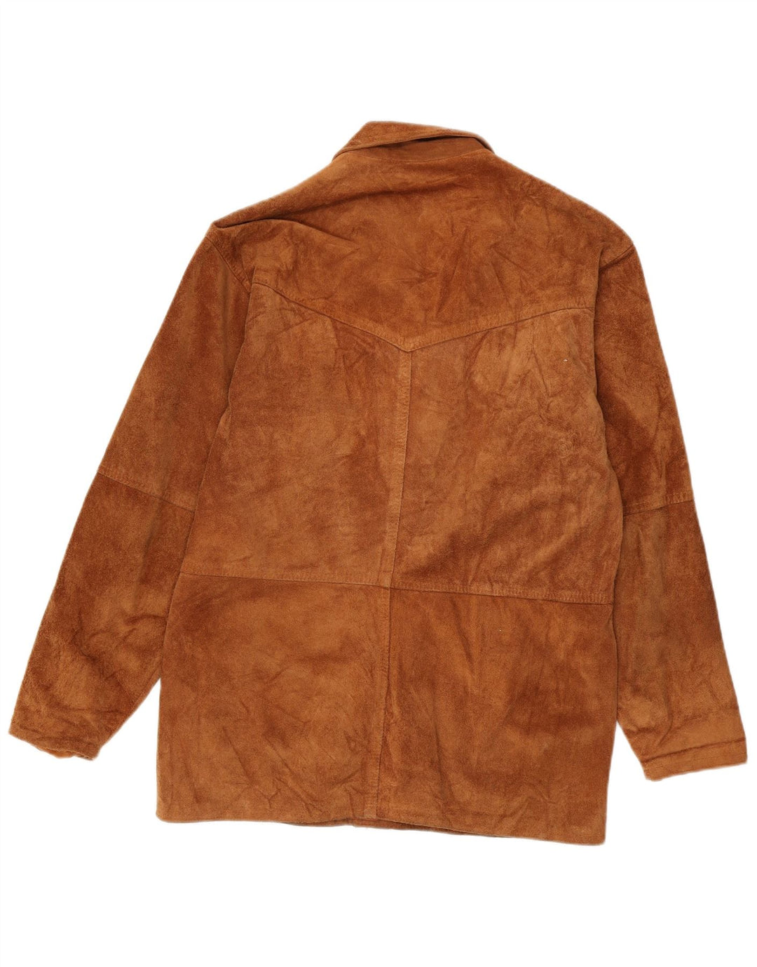 VINTAGE Chaqueta de ante para hombre Reino Unido 38 Marrón medio