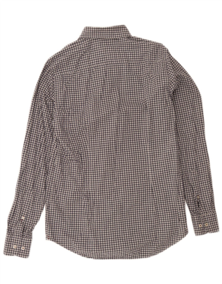 Tommy Hilfiger Camisa Slim Fit De Algodón A Cuadros Gris Medio