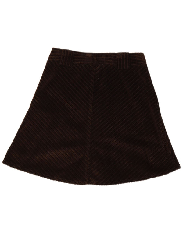 Max & Co. Minifalda para mujer UK 6 XS W28 Marrón Chevron Algodón