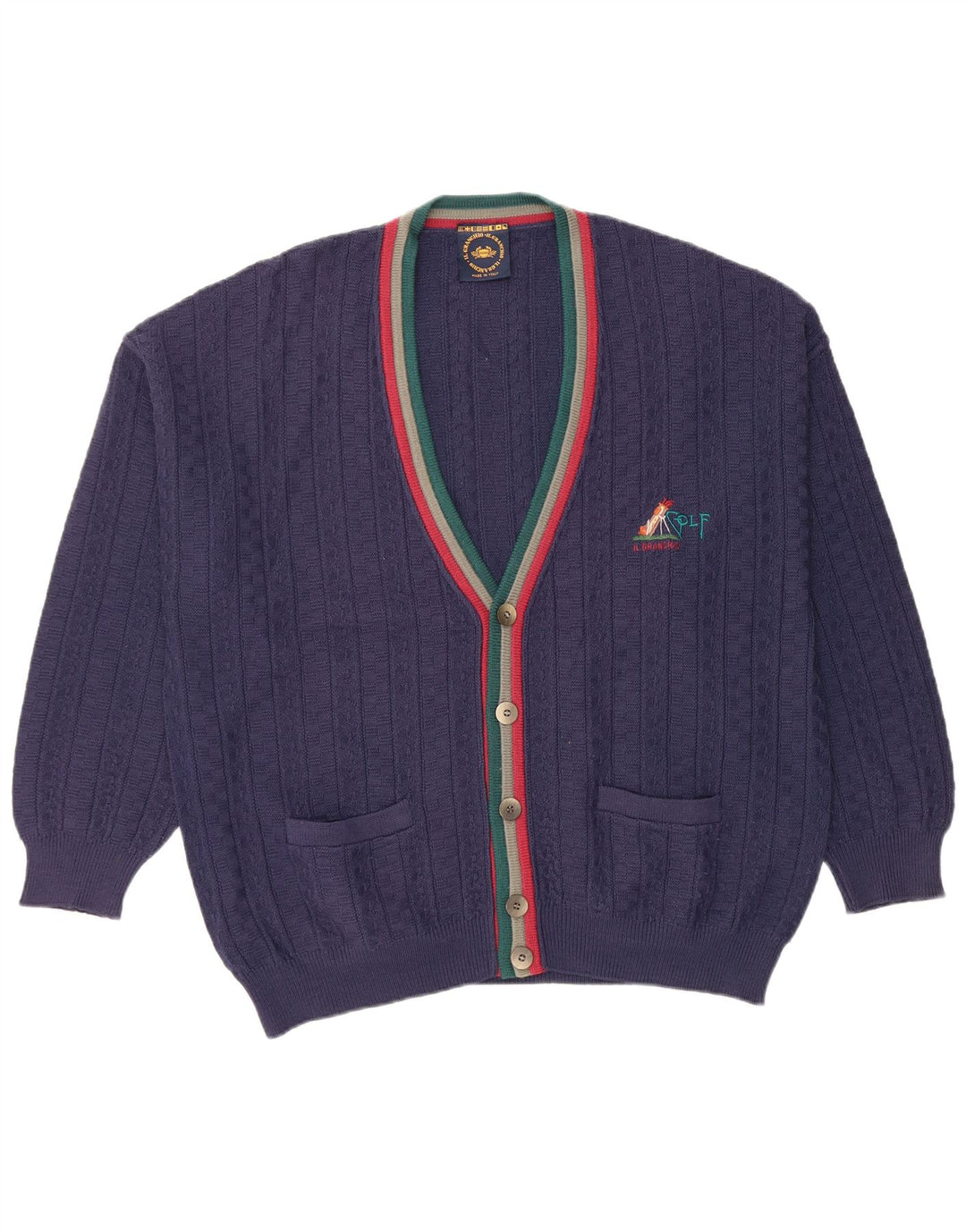IL GRANCHIO Cárdigan Hombre XL Azul Marino