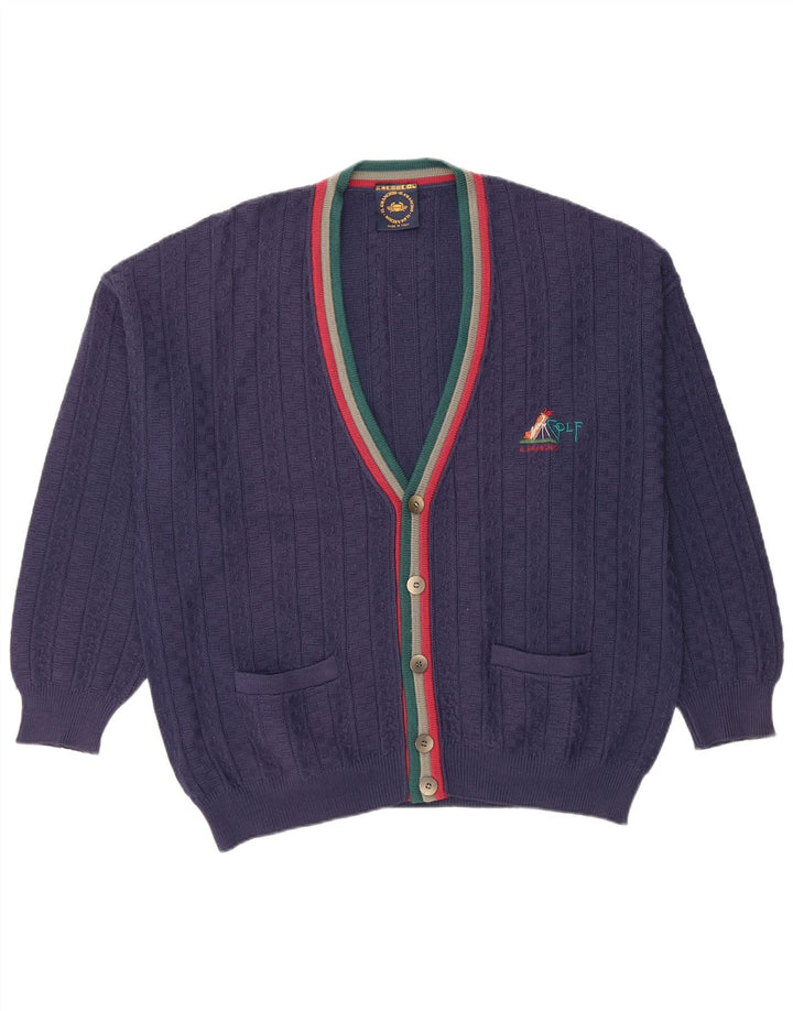 IL GRANCHIO Cárdigan Hombre XL Azul Marino