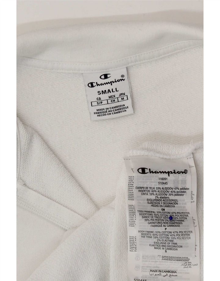 Champion Chaqueta de chándal para mujer UK 10 Small White Cotton