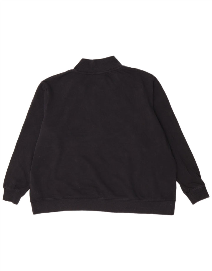 Marks & Spencer Sudadera extragrande con cremallera de 1/4 para mujer UK 40 XL Negro