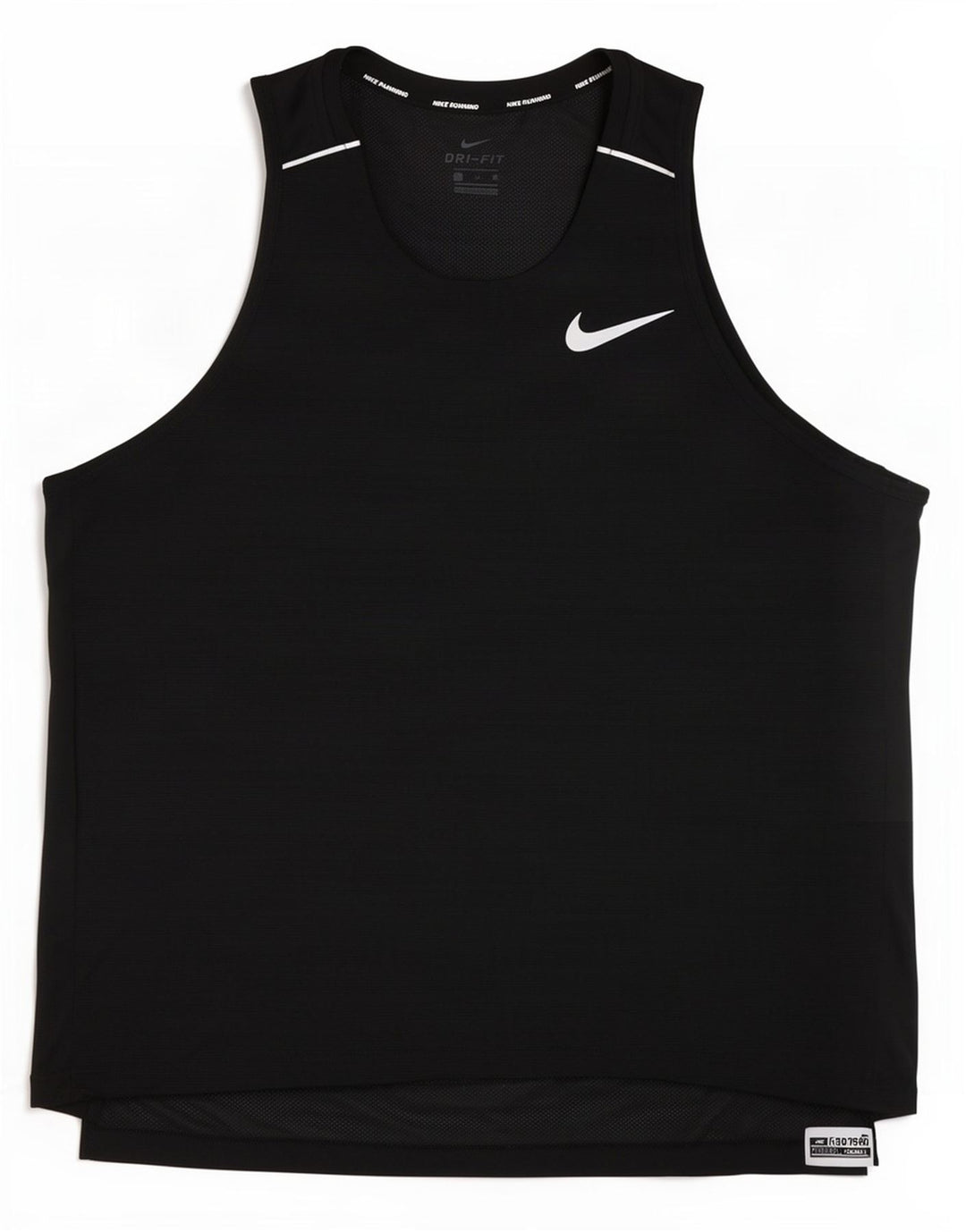 Nike Camiseta sin mangas Dri Fit para hombre XL Poliéster a rayas negras