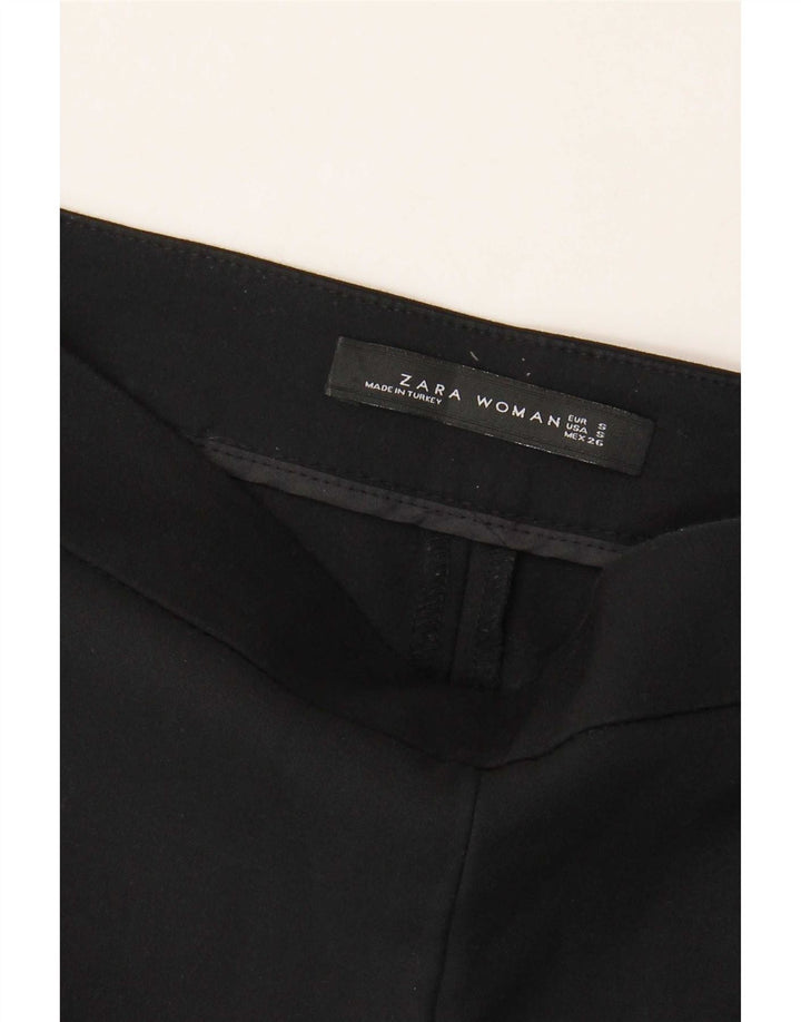 Zara Mujer Pantalones Cortos Rectos Pequeños W26 L23 Negro