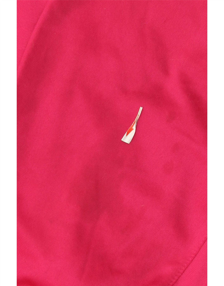 Vintage hombres gráfico chándal top chaqueta 2XL rosa colorblock poliéster