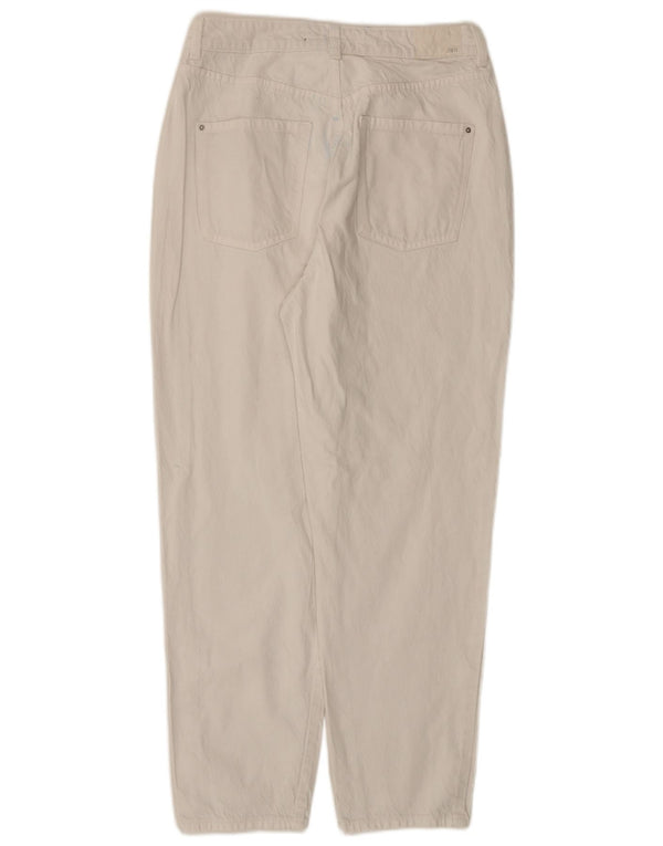 Zara Jeans Cónicos De Cintura Alta Para Mujer EU 40 Medium W30 L27 Blanco