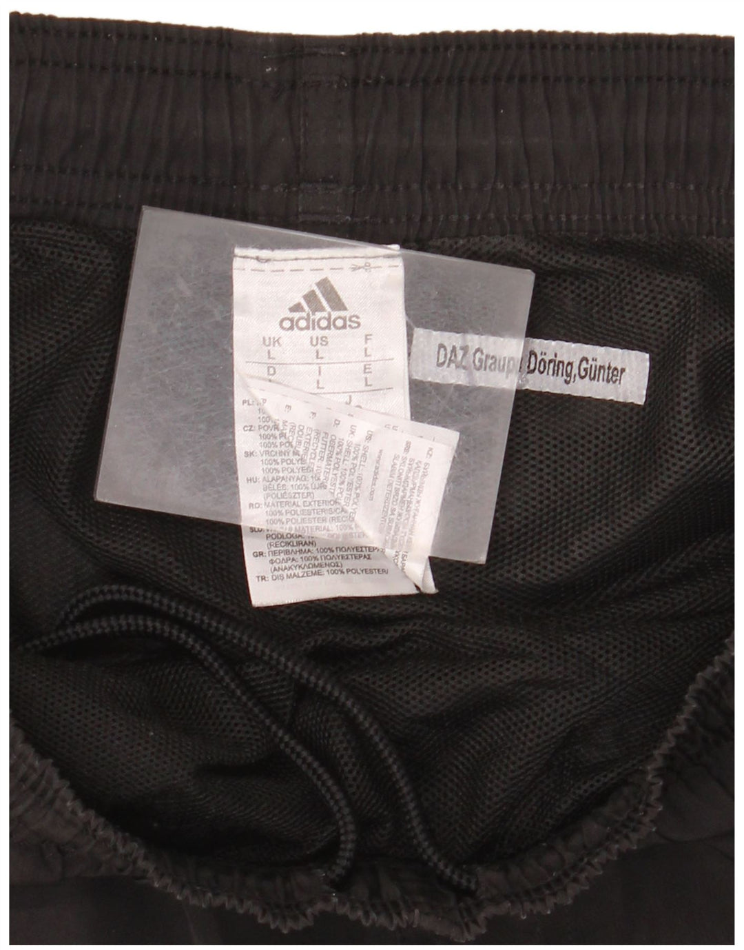 ADIDAS Pantalones cortos deportivos para mujer UK 44 Grande Poliéster negro