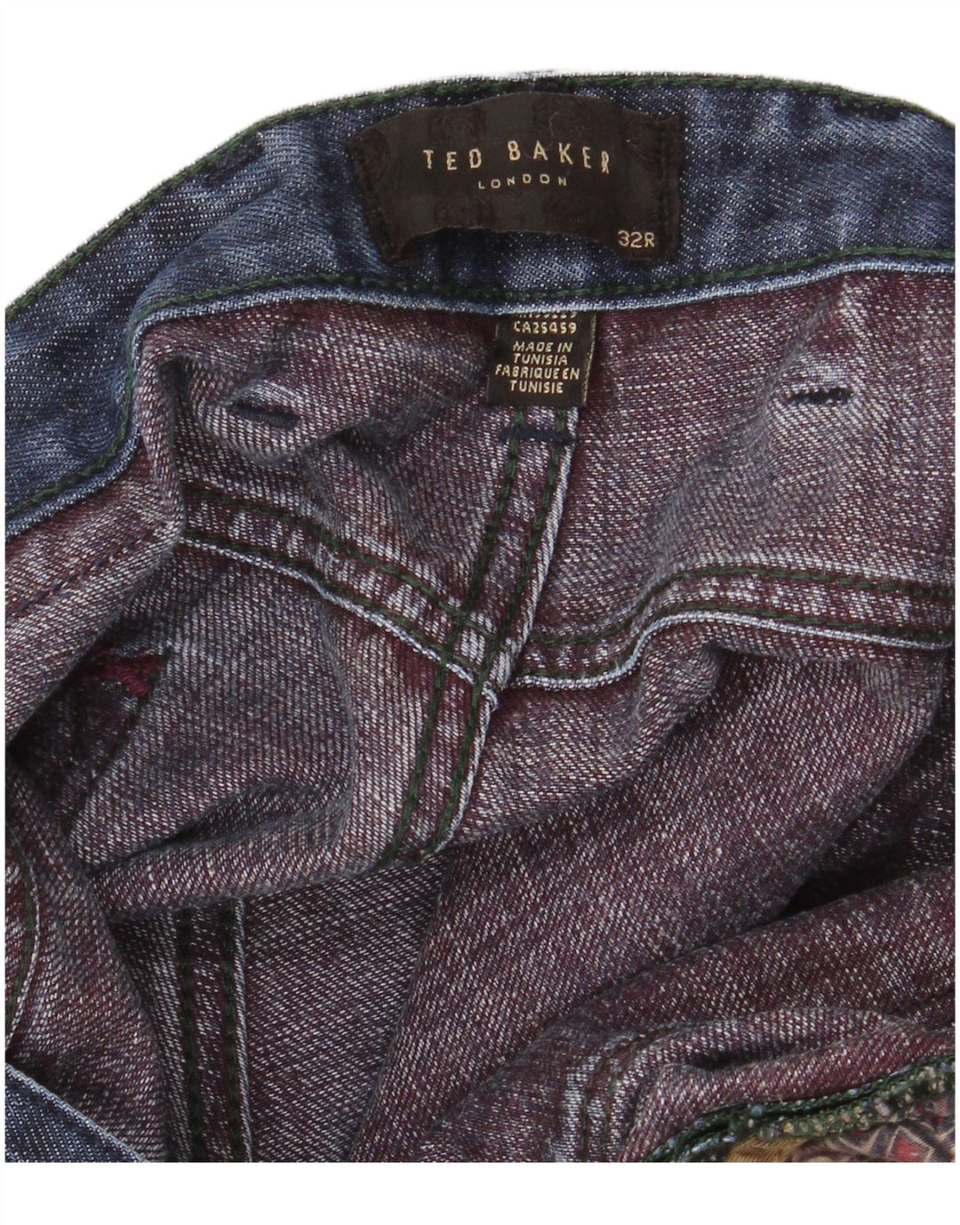 TED BAKER Vaqueros rectos para hombre W32 L32 Azul marino