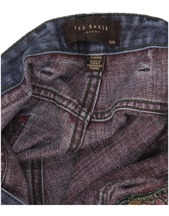TED BAKER Vaqueros rectos para hombre W32 L32 Azul marino