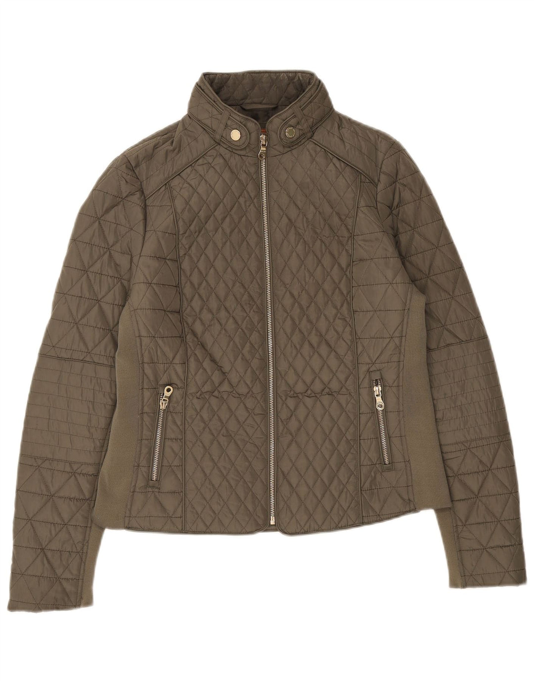 Marks & Spencer Chaqueta acolchada para mujer UK 44 Grande Poliéster caqui
