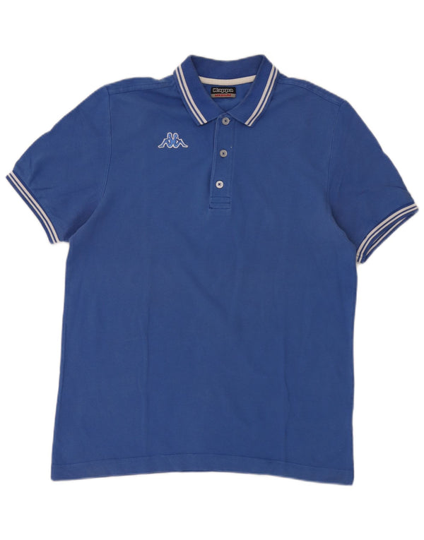 Polo Kappa Hombre Rayas Azul Medio