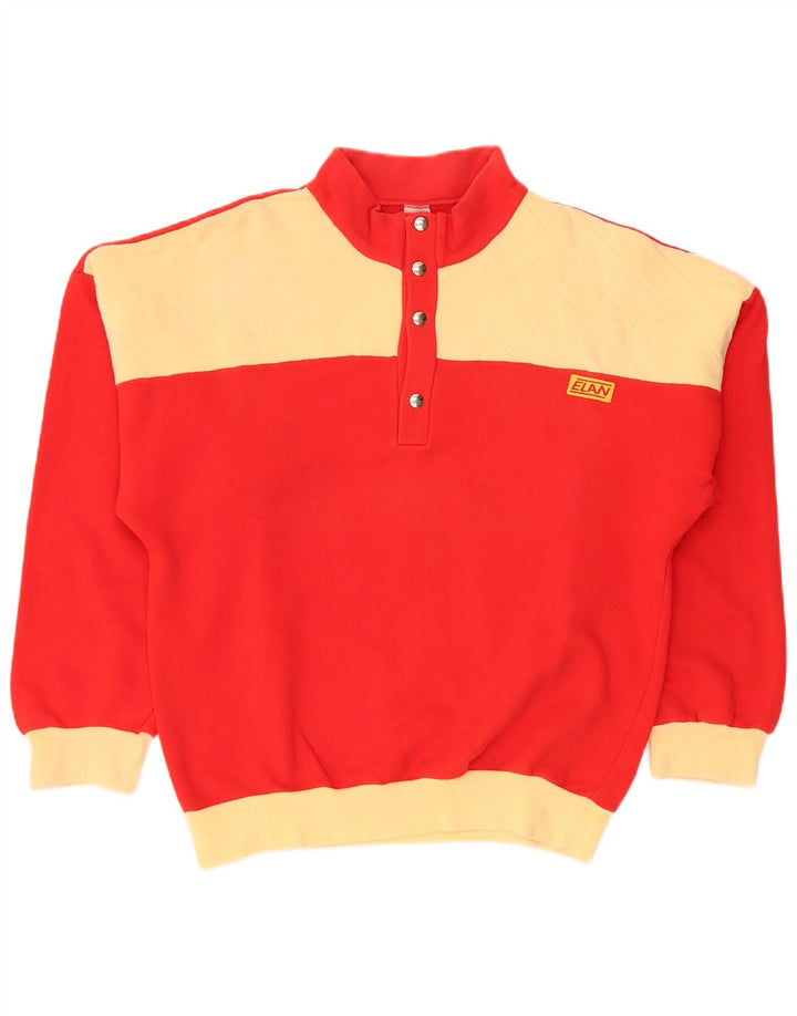 Vintage Hombres Chándal Completo EU 48 Medio Rojo Colorblock Algodón