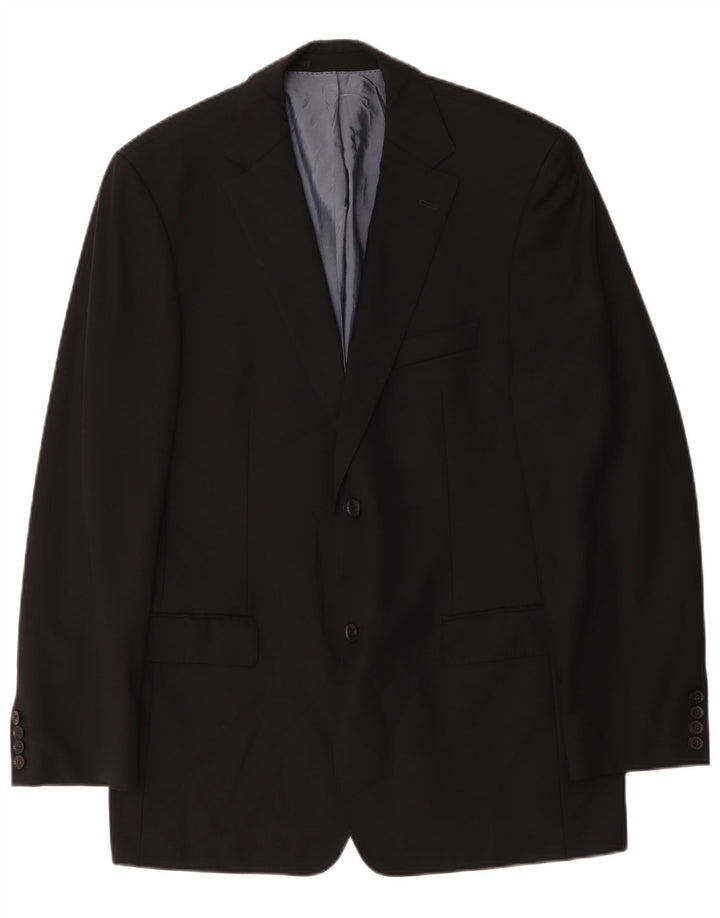 Hugo Boss Chaqueta tipo blazer de 2 botones para hombre EU 52 XL Lana virgen azul marino