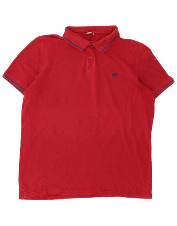 Polo Carrera Hombre XL Algodón Rojo