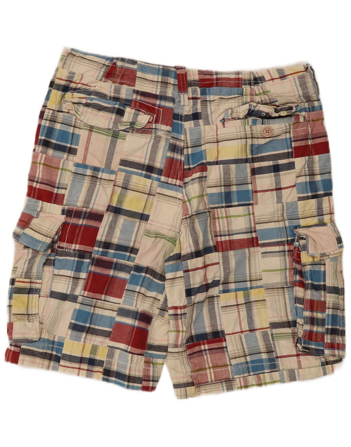 Playlife Pantalones cortos cargo para hombre IT 50 Large W36 Algodón a cuadros multicolor