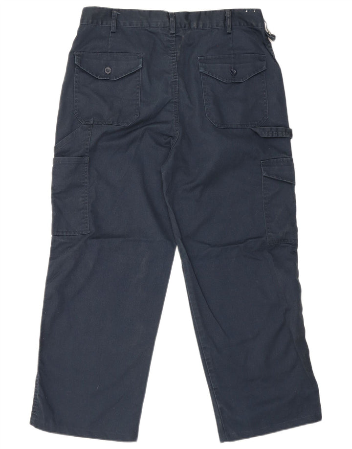 Dickies Pantalones cargo rectos para hombre W34 L25 Poliéster azul marino