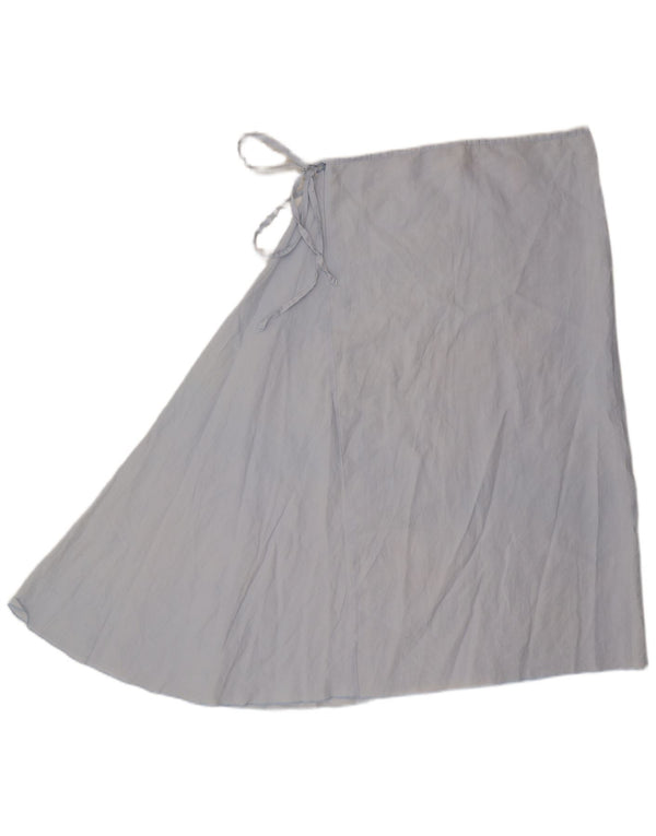 Benetton Falda Cruzada De Cintura Alta W34 Large Azul