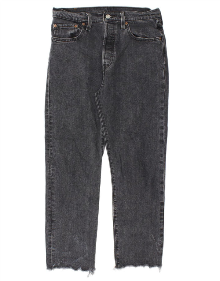 LEVI'S Jeans rectos 501 para mujer W28 L26 Algodón negro