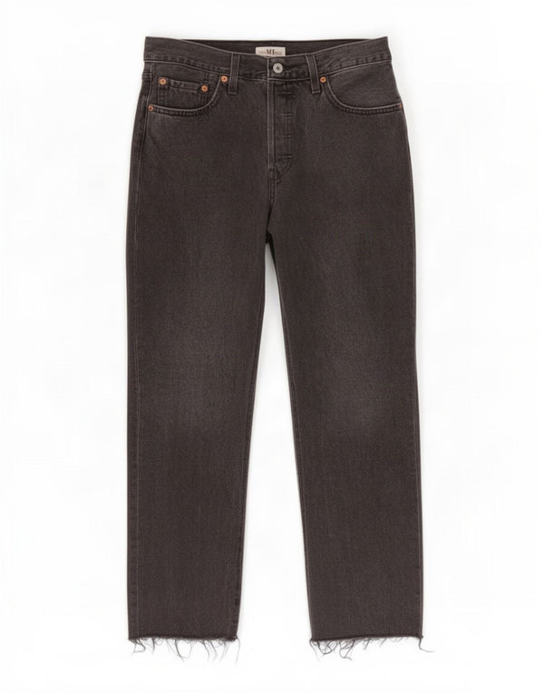 Levi's Vaqueros Rectos 501 Para Mujer W29 L28 Algodón Gris