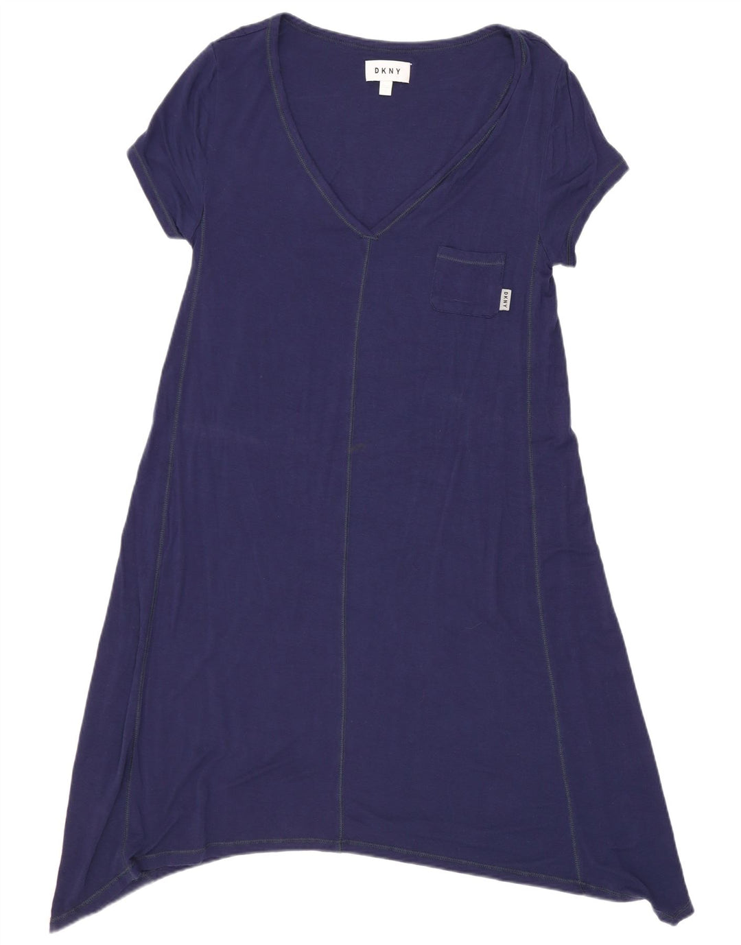 Dkny Vestido túnica para mujer Reino Unido 10 Pequeño Rayón azul marino