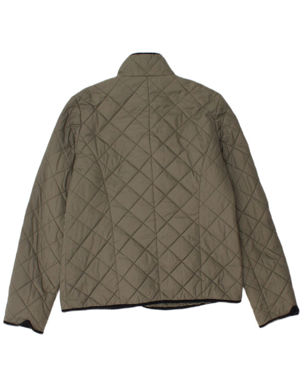 Jaeger Chaqueta acolchada para mujer UK 12 Medium Khaki Poliamida