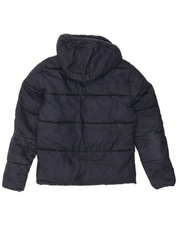 Superdry Chaqueta acolchada con capucha para hombre UK 40 Large Poliéster azul marino