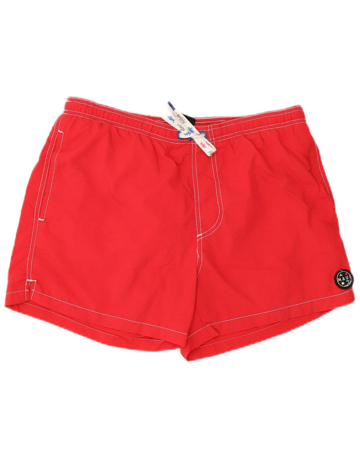 Maui and Sons - Bañador para hombre, talla grande, color rojo